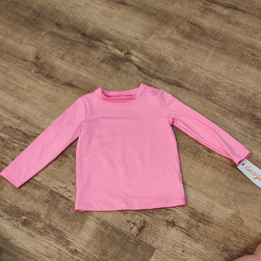 Cat & Jack Pink Rashguard Swim Top